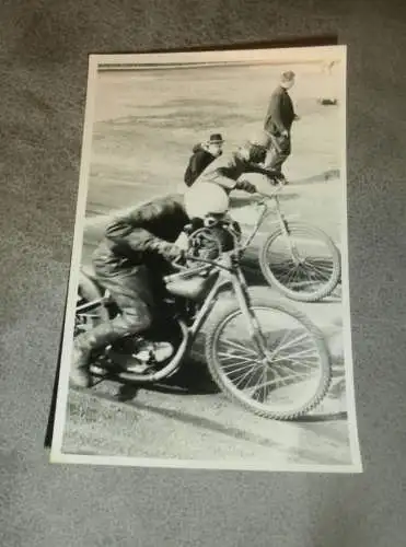 Speedway 1965 , Güstrow , DDR , altes Foto , ca. 140 x 90 mm !!!