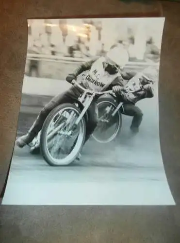 Speedway 70er/ 80er Jahre , Güstrow , DDR , großes altes Foto , ca. 225 x 160 mm !!!