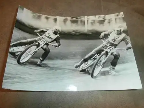 Speedway 70er/ 80er Jahre , Güstrow , DDR , großes altes Foto , ca. 225 x 160 mm !!!