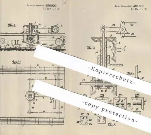 original Patent - Bamag Meguin AG , Berlin , 1929 , Lenkung für Gleiskettenfahrzeuge | Eisenbahn , Fahrzeug , Gleiskette