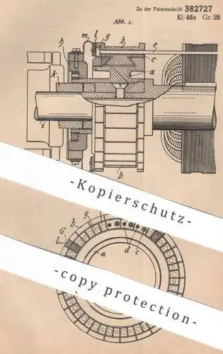 original Patent - Tria Maschinen GmbH , Berlin Charlottenburg , 1922 , Motordynamo | Anlasser | Gas - Motor | Strom