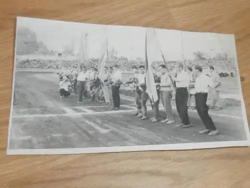 Speedway Balakow / UDSSR 10.06.1964 , DDR , Mannschaft , altes Foto , ca. 195 x 115 mm !!!