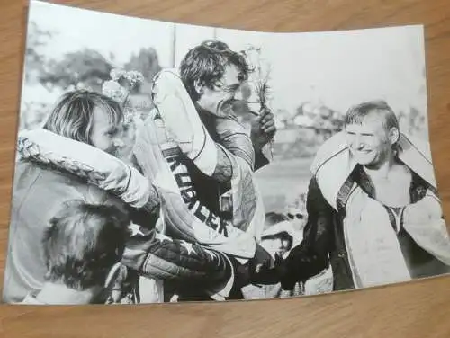 Speedway 80er Jahre , Gnoien Sandbahn , Thomas Diehr , altes Foto , 180 x 130 mm !!!