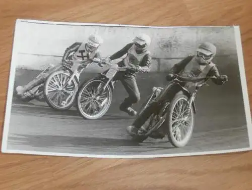 Speedway Neubrandenburg 80er Jahre , Mike Ott , altes Foto , 180 x 110 mm !!!