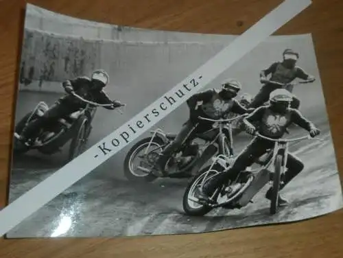 Speedway Neubrandenburg / Güstrow 70/80er Jahre , DDR , altes Foto ca. 195 x 135 mm !!!