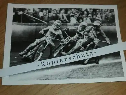 Speedway Neubrandenburg / Güstrow 80er Jahre  , DDR , großes altes Foto ca. 180 x 125 mm !!!