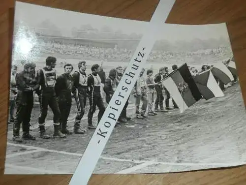 Speedway Neubrandenburg / Güstrow 70/80er Jahre  , DDR , altes Foto ca. 180 x 130 mm !!!