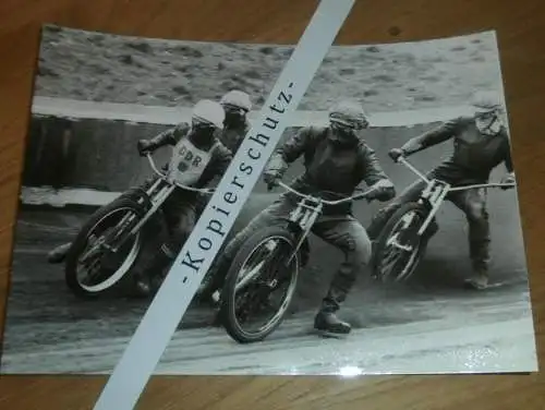 Speedway Neubrandenburg / Güstrow 70/80er Jahre  , DDR , altes Foto ca. 180 x 130 mm !!!