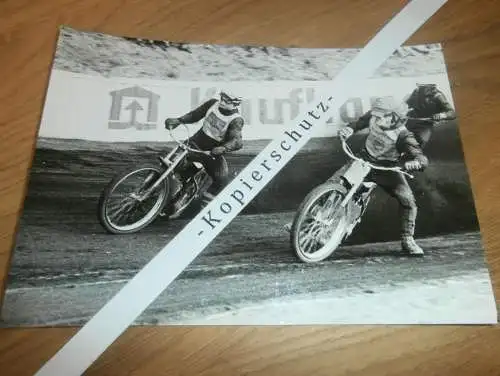 Speedway Neubrandenburg / Güstrow 70/80er Jahre  , DDR , altes Foto ca. 180 x 130 mm !!!