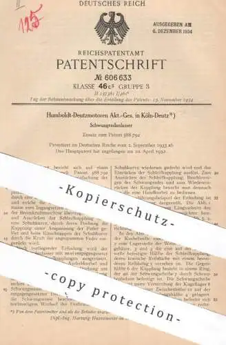 original Patent - Humboldt Deutzmotoren AG , Köln / Deutz | 1933 | Schwungradanlasser | Anlasser , Motor , Traktor !!