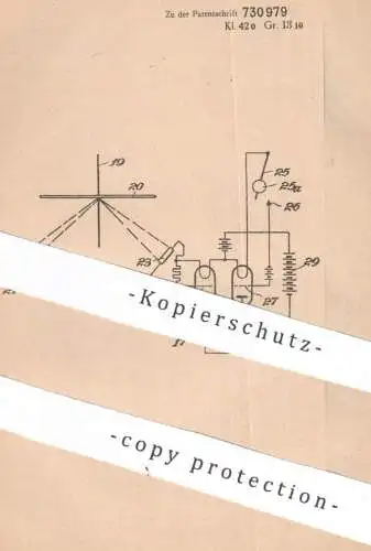 original Patent - Siemens & Halske AG Berlin / Siemensstadt | 1934 | Drehzahl - Messer | Solldrehzahl | Strom