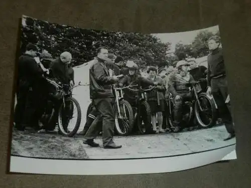 Speedway / Sandbahn Rostock 1969 , DDR , altes Foto ca. 180 x 130 mm !!!