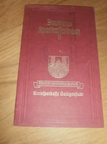 altes Sparbuch Heiligenstadt , 1944 - 1946 , Wilma Monecke in Heiligenstadt / Lutter , Springmühle , Sparkasse , Bank !!