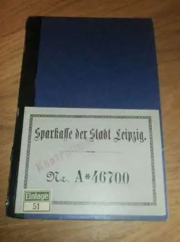 altes Sparbuch Leipzig , 1926 - 1950 , Friedrich Ohndorf in Leipzig , Sparkasse , Bank !!!