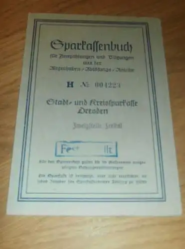 altes Sparbuch Dresden , 1952 - 1955 , Kurt Pritzke in Freital , Sparkasse , Bank !!!