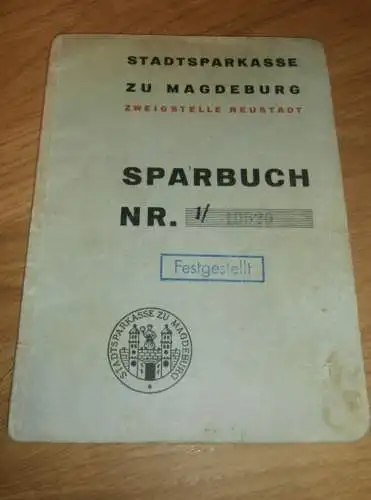 altes Sparbuch Magdeburg , 1933 - 1943 , Paul Pfannenschmidt , Bäcker in Barleben , Sparkasse , Bank !!!