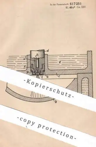 original Patent - Humboldt Deutzmotoren AG , Köln / Deutz | 1933 | Brennstoffeinspritzventil für Motoren | Gasmotor