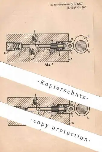 original Patent - Humboldt Deutzmotoren AG , Köln | 1932 | Brennstoffeinspritzpumpe | Einspritzpumpe | Motor , Motoren