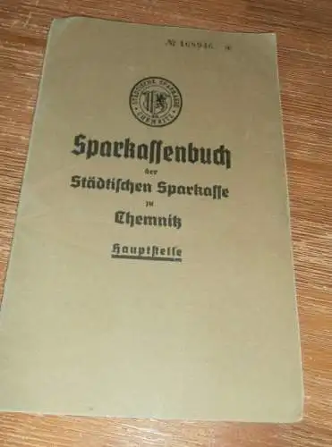 altes Sparbuch Chemnitz , 1944 , Luise Johanne Lulfing geb. Uhlig in Chemnitz , Sparkasse , Bank !!