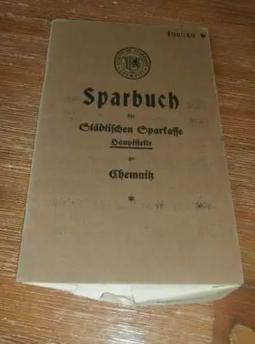 altes Sparbuch Chemnitz , 1935 - 1944 , Rosa Seltmann in Chemnitz , Rose Emme , Sparkasse , Bank !!