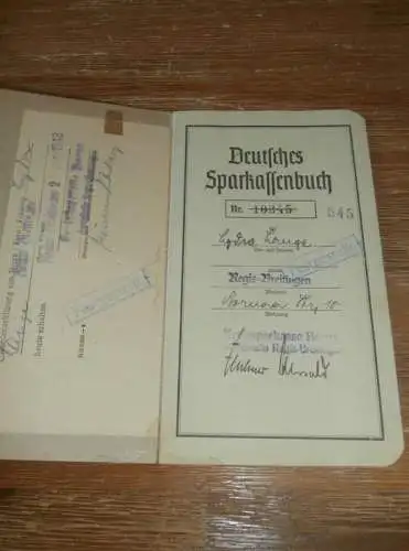 altes Sparbuch Regis-Breitingen / Borna , 1949 - 1952 , Lydia Lange in Regis-Breitingen / Borna , Sparkasse , Bank !!