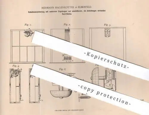 original Patent - Hermann Hagenkötter , Elberfeld , 1899 , Sicherung für Schubladen | Schublade , Möbel , Möbelbauer !!