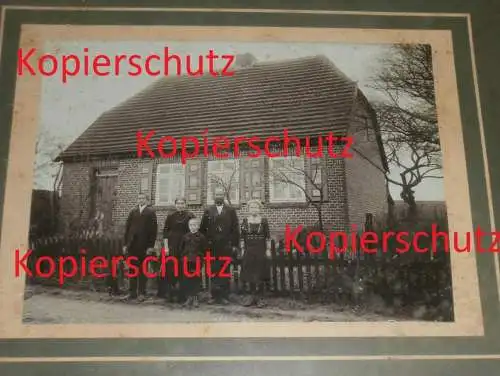 Familie v. Heinrich Schliemann in Ankershagen i. Mecklenburg , gerahmtes - original Foto !!