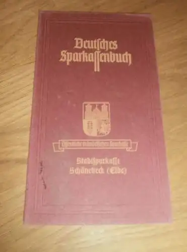 altes Sparbuch Schönebeck a. Elbe , 1944 - 1945 , Hans Wieditz in Schönebeck a. Elbe , Bad Salzelmen , Sparkasse , Bank