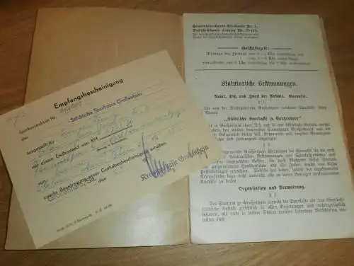 altes Sparbuch Großenhain , 1918 - 1945 , Walter Werner König in Großenhain , Sparkasse , Bank !!