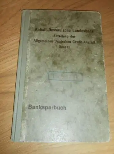 altes Sparbuch Dessau , 1936 - 1944 , Ernst Woellner in Dessau , Hörsum / Alfeld-Leine , Sparkasse , Bank !!