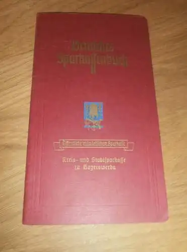 altes Sparbuch Hoyerswerda , 1942 - 1946 , Helmut Niepelt in Hoyerswerda , Zollkommissar , Zoll , Sparkasse , Bank !!