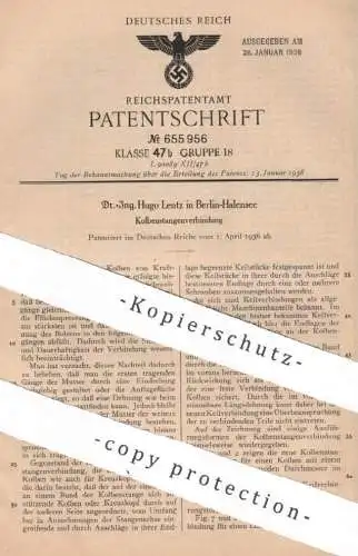 original Patent - Dr.-Ing. Hugo Lentz , Berlin Halense | 1936 | Kolbenstangenverbindung | Kolbenstange | Automobil Motor