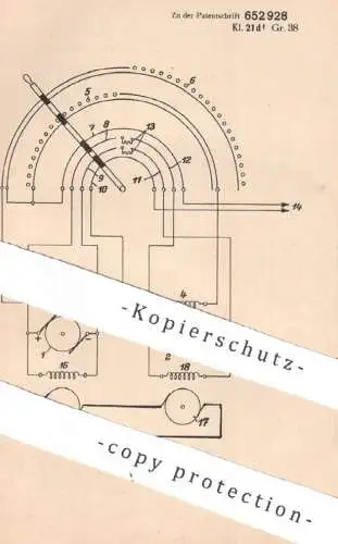 original Patent - Allg. Electricitäts-Ges. Berlin | Leonardschaltung ohne Grunderregermaschine | Ziehbank , Walze Motor