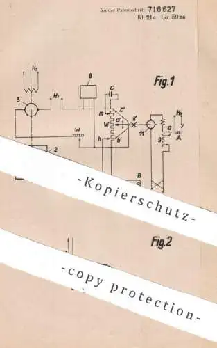 original Patent - Allg. Electricitäts-Ges. Berlin | Kuno Spaderna | 1939 | Beschleunigungsregler f. Elektromotor | Motor