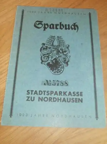 altes Sparbuch Nordhausen , 1932 - 1945 , Martha Koppermann in Nordhausen, Sparkasse , Bank !!