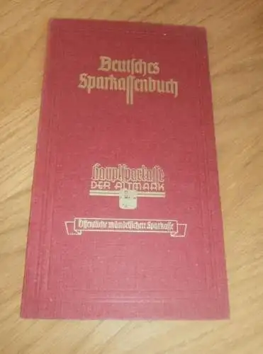 altes Sparbuch Tangerhütte , 1943 , Erich Paproth in Tangerhütte , Sparkasse , Bank !!