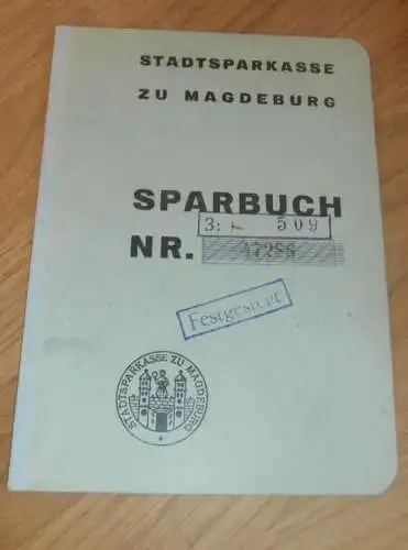 altes Sparbuch Magdeburg , 1939 - März 1945 , Ernst Meier in Magdeburg , Sparkasse , Bank !!!