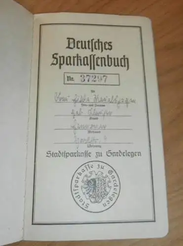 altes Sparbuch Gardelegen , 1944 , Hannover , Sparkasse , Bank !!!