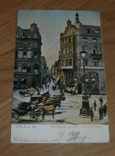 alte AK - Cöln / Köln a. Rh.  , 1901 , Wallraffsplatz , Ansichtskarte !!