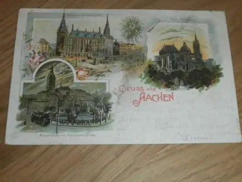 alte AK - Aachen , 1900 , Litho , Ansichtskarte !!