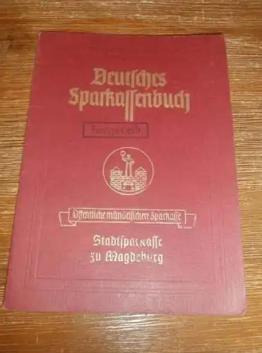 altes Sparbuch Barleben , 1943 - 1944 , Paul Pfannenschmidt in Barleben , Sparkasse , Bank !!!