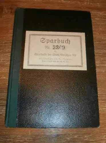 altes Sparbuch Vetschau , 1933 - 1946 , Ursula Lehnigk in Vetschau , Försterei , Sparkasse , Bank !!!