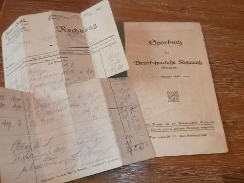 altes Sparbuch Kemnath i. Oberpfalz , 1926 - 1934 , Anna Koller in Kemnath / Ebnath , Josef Högl , Sparkasse !!!