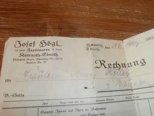 altes Sparbuch Kemnath i. Oberpfalz , 1926 - 1934 , Anna Koller in Kemnath / Ebnath , Josef Högl , Sparkasse !!!