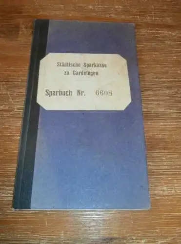 altes Sparbuch Gardelegen , 1913 - Juni 1945 , Anna Bowe geb. Heiland in Tangerhütte , Sparkasse , Bank !!!