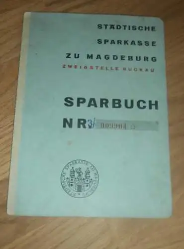 altes Sparbuch Magdeburg Buckau , 1934 - 1944 , Günter Kusian in Magdeburg , Sparkasse , Bank !!!