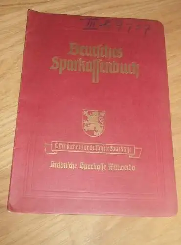 altes Sparbuch Mittweida , 1943 - 1946 , Friedrich Kühn , Sparkasse , Bank !!!