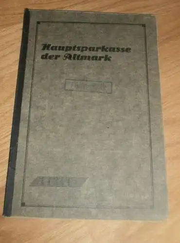 altes Sparbuch  Oebisfelde / Altmark , 1936 - 1943 , H. Wolf , Sparkasse , Bank !!!