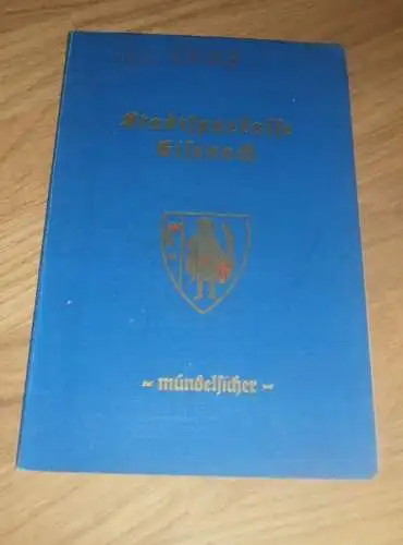 altes Sparbuch Eisenach , 1943 - Mai 1945 , Major Hanns-Wilhelm Michaelis ,  Sparkasse , Bank !!!