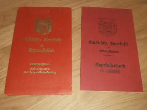 altes Sparbuch Schmalkalden , 1941 - 1942 , Ernst Völker ,  Sparkasse , Bank !!!